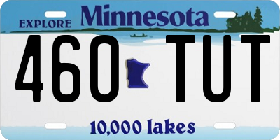 MN license plate 460TUT