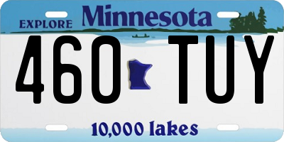 MN license plate 460TUY