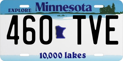 MN license plate 460TVE