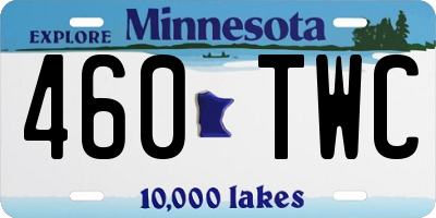 MN license plate 460TWC