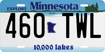 MN license plate 460TWL