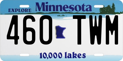MN license plate 460TWM