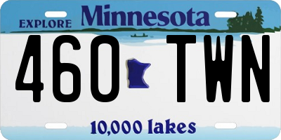 MN license plate 460TWN
