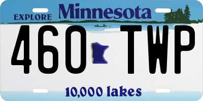 MN license plate 460TWP