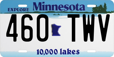 MN license plate 460TWV