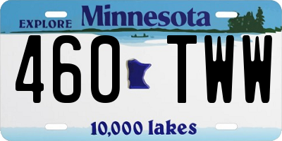 MN license plate 460TWW