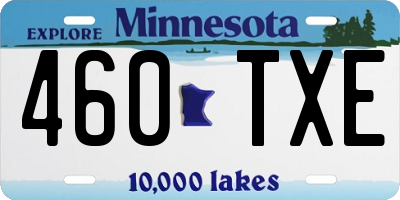 MN license plate 460TXE