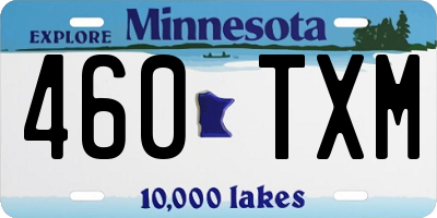 MN license plate 460TXM