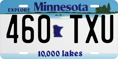 MN license plate 460TXU