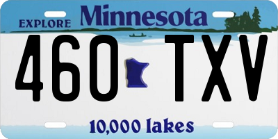 MN license plate 460TXV