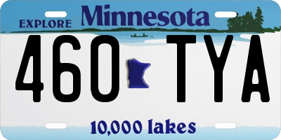 MN license plate 460TYA