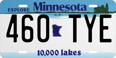 MN license plate 460TYE