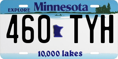 MN license plate 460TYH