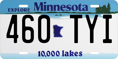 MN license plate 460TYI
