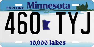 MN license plate 460TYJ
