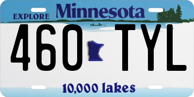 MN license plate 460TYL