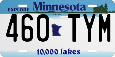 MN license plate 460TYM