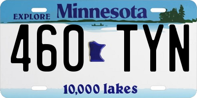 MN license plate 460TYN
