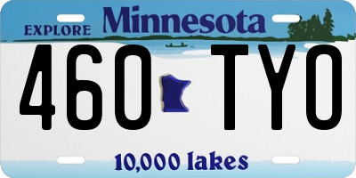 MN license plate 460TYO