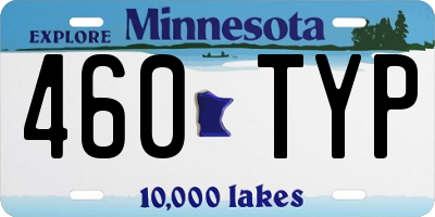 MN license plate 460TYP