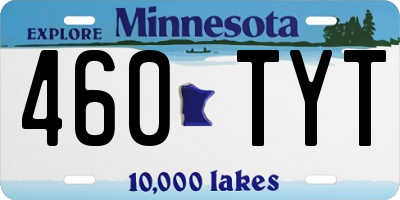 MN license plate 460TYT