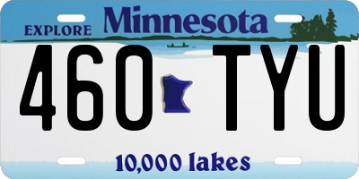 MN license plate 460TYU