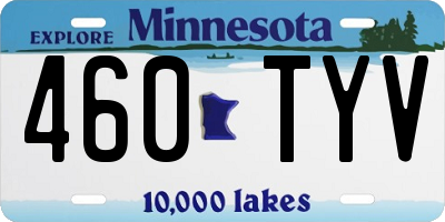 MN license plate 460TYV