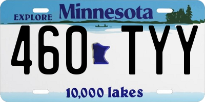 MN license plate 460TYY