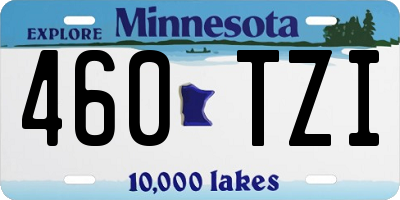 MN license plate 460TZI