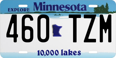 MN license plate 460TZM
