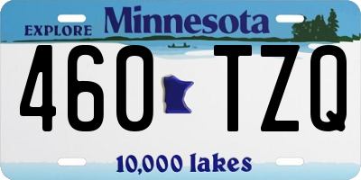 MN license plate 460TZQ