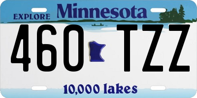 MN license plate 460TZZ