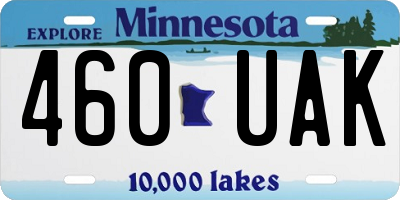 MN license plate 460UAK