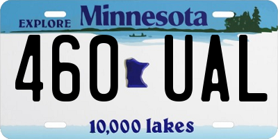 MN license plate 460UAL