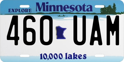 MN license plate 460UAM