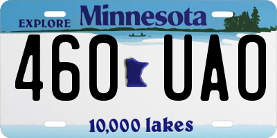MN license plate 460UAO