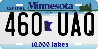 MN license plate 460UAQ