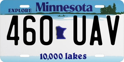 MN license plate 460UAV