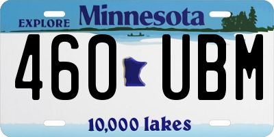 MN license plate 460UBM