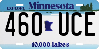 MN license plate 460UCE