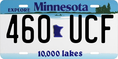 MN license plate 460UCF