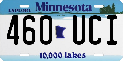 MN license plate 460UCI