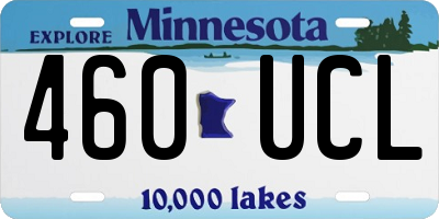 MN license plate 460UCL