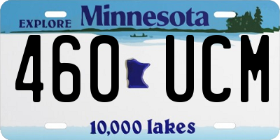 MN license plate 460UCM