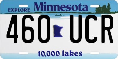 MN license plate 460UCR