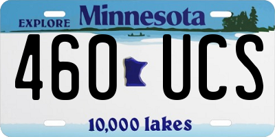 MN license plate 460UCS