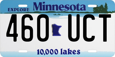 MN license plate 460UCT