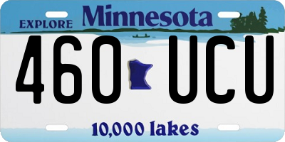 MN license plate 460UCU