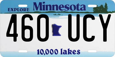 MN license plate 460UCY