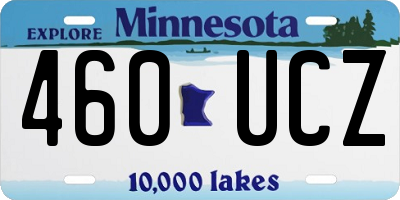 MN license plate 460UCZ